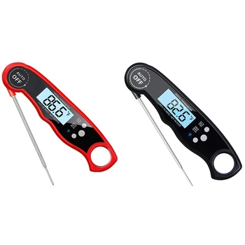 

Instant Reading Digital Meat Thermometer (2 Packs) Waterproof Kitchen Cooking Food Thermometer, with Probe Fast Barbecue Meat Th