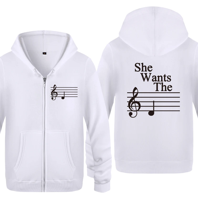 BAY HET She want The D Music Notes Новинка, креативные толстовки для мужчин, мужские флисовые толстовки с капюшоном на молнии, кардиганы - Цвет: BAY HET