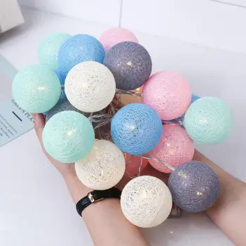 

usb 20 LED cotton ball lantern ins small lantern room decoration holiday decoration lamp V0K1