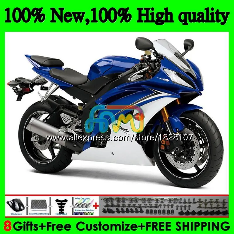 YZF-600 для YAMAHA YZF R6 YZF600 YZFR6 08 13, 14, 15, 16, цвет синий, черный; большие размеры 75BS. 150 YZF 600 R 6 YZF-R6 2008 2013 обтекатель