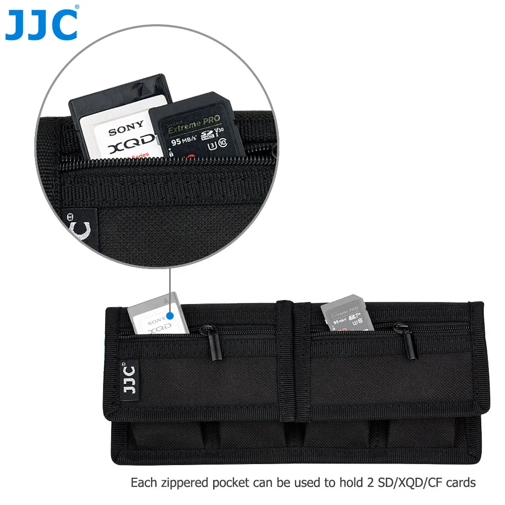 JJC Батарея сумка для sony NP-F550 NP-FW50 NP-FZ100 Canon LP-E6 LP-E8 LP-E10 LP-E12 Nikon EN-EL14 EN-EL15 слот для карт памяти Чехол