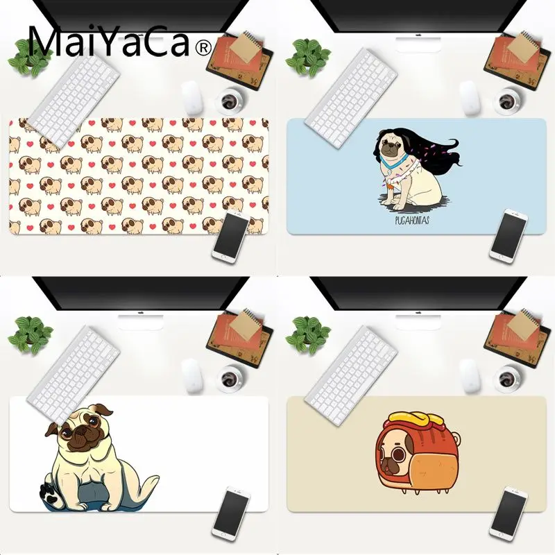 MaiYaCa ваш собственный коврик милый мультяшный мопс резиновый для мыши игровой