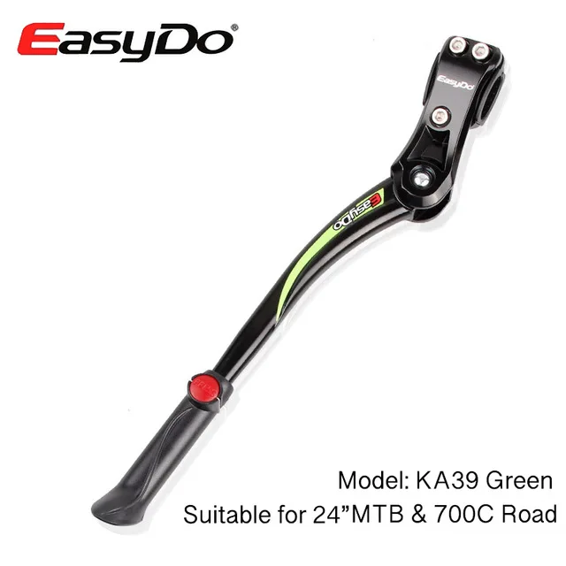 EasyDo 2"-29" регулируемая велосипедная подножка MTB дорожный велосипед парковочные стойки горный велосипед Подножка для велосипеда боковая подставка для ног поддержка - Цвет: Green-KA39