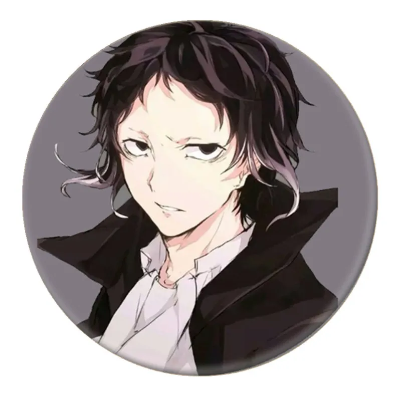 Free Shipping Anime Pin Bungo Stray Dogs Figure Cosplay Badge Backpack Icon Button Cartoon Brooch Accessories Gifts pirate costume women Cosplay Costumes