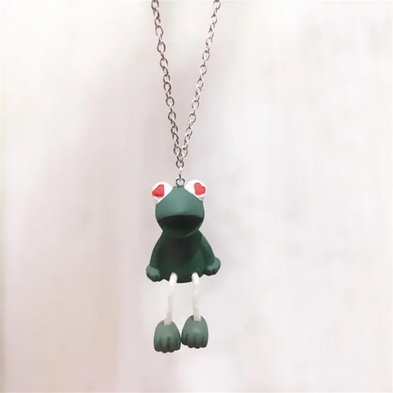 

1PC Frog Pendant Necklace Fashion Party Jewelry Accessory Sweet Girls Journey Jewelry Chain Necklace Unisex