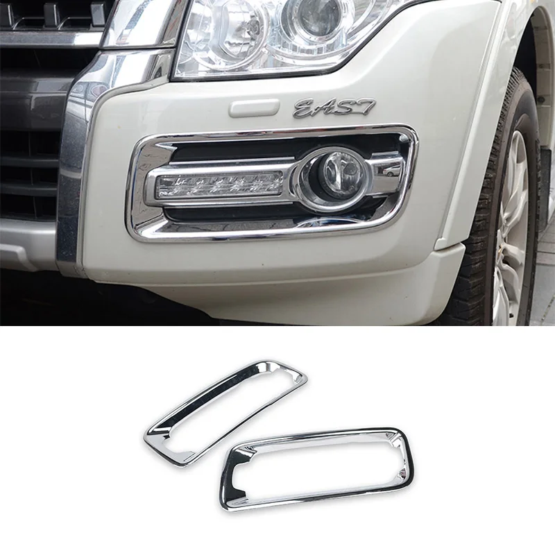 Подходит для Mitsubishi Pajero V93 V97 V87 2015 2020 ABS Хром передний противотуманный светильник