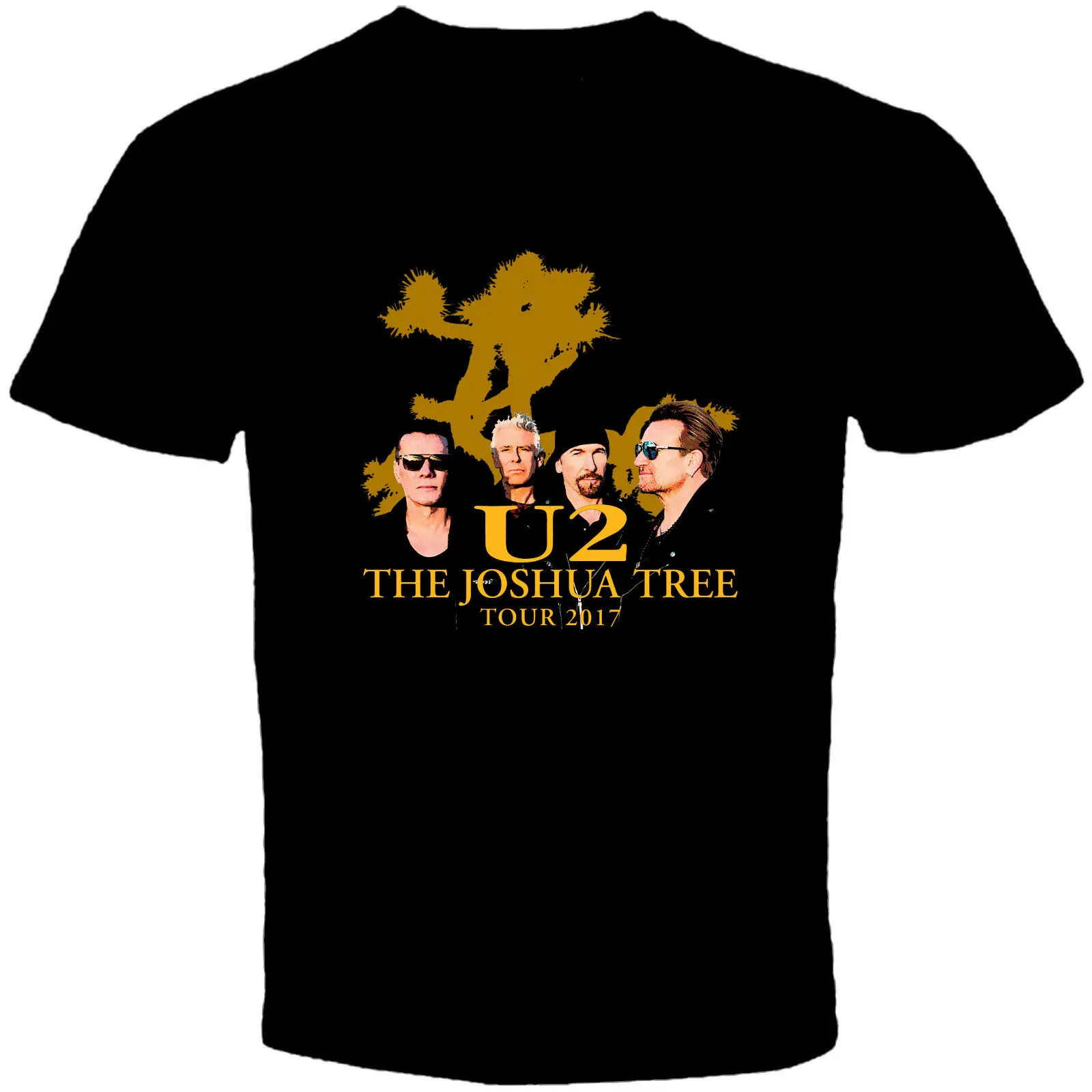 

U2 - The Joshua Tree Tour Concert 2017 Mens Black T Shirt New Streetwear Size S-3Xl