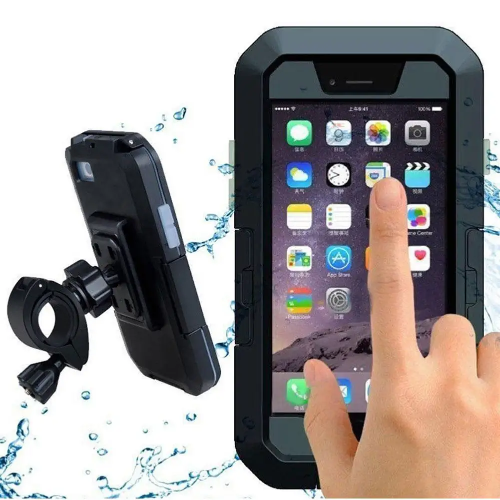 

Outdoor Waterproof Bicycle Handlebar Phone Holder Case for iPhone X 7/8 Plus