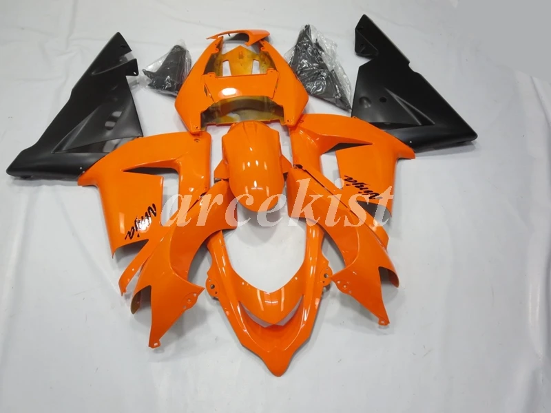 ABS мотоцикл обтекатели комплект подходит для Kawasaki Ninja ZX-10R ZX10R 2004 2005 04 05 10R Кузов Набор на заказ черный