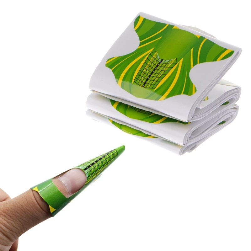 100 квадратная форма pcs Стикеры ногтей Форма для обучения нанесению акрила УФ ногтей Стикеры Pro Roll
