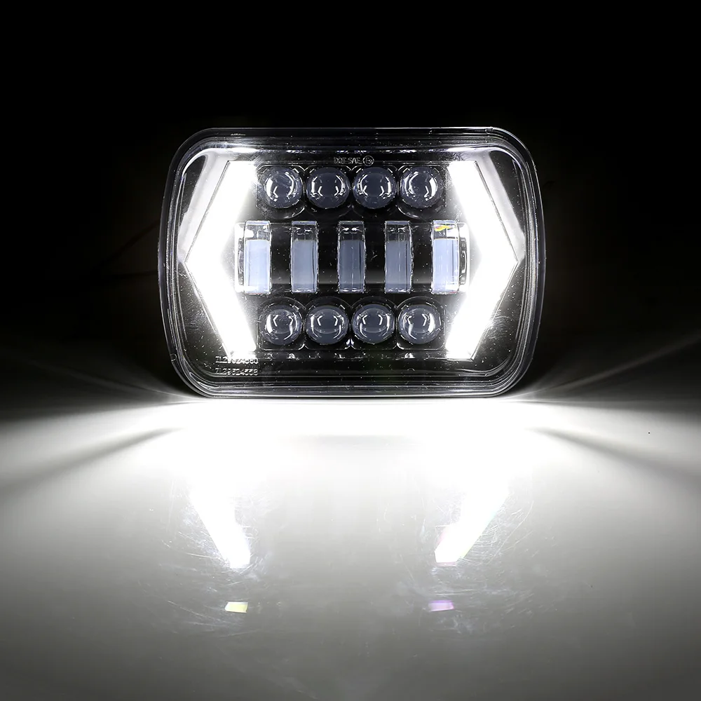 1 шт. 7x6 'ƋD светодиодный фонарь Halo DRL ангельские глазки для 86 95 Jeep Wrangler YJ 84 01 Cherokee