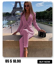2020 Autumn Winter Fashion Sexy New WomenS Set Double-Breasted Jacket & Pants 2 Two-Piece Office Celebrity Party Pants Set Suit