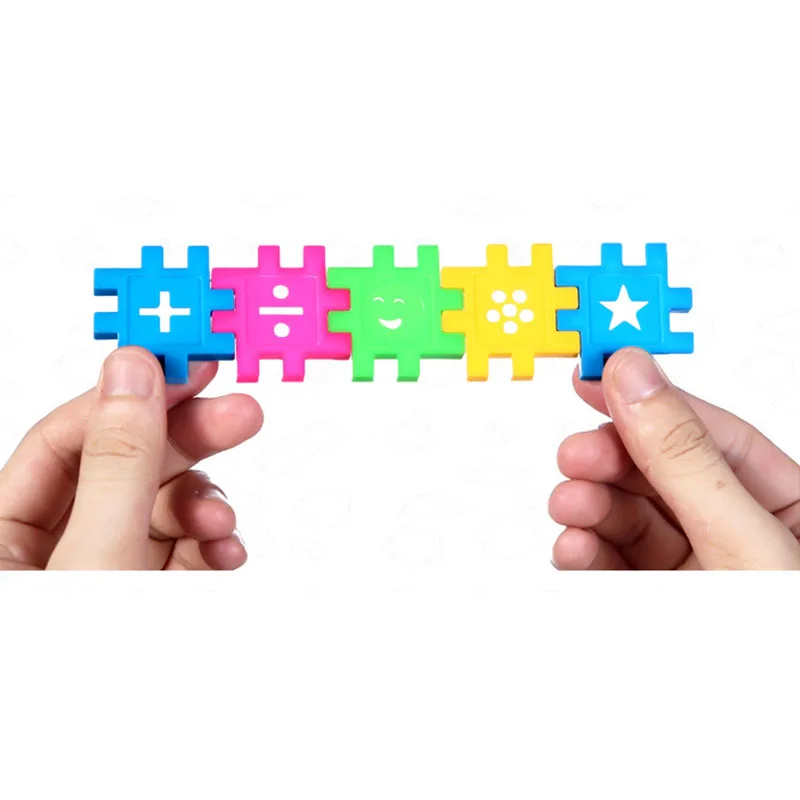Building blocks toys Puzzle toys Baby Plastic Construction Building Blocks Bricks Toy Colorful DIY Number Puzzle Model 60Pcs/lot