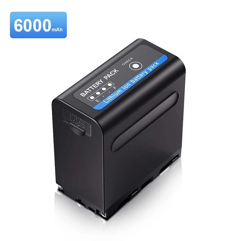 

Multifunctional Battery Pack with USB Output for Sony NP-F970, NP-F975 NP-F960 NP-F950 NP-F930 Battery with LED Power Indicator