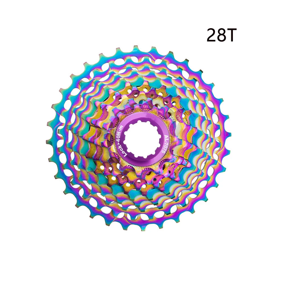 

11 Speed Wheel Crank Mountain Bicycle Colorful Tooth Plate Replacement Bike Freewheel Cassette Round Chainring 28T 32T 34T 36T