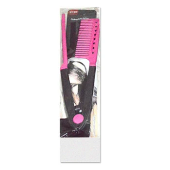 

Plastic Hair Straightener Comb V Type Hairdressing Anti-static Combs DIY Salon Hairdressing Styling Tool