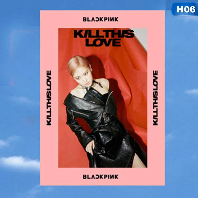 2 шт./компл. K-pop Blackpink Kill This Love Lomo карты Новая мода прозрачный ПВХ фото карты для поклонников коллекция подарок 10*7 см - Цвет: H06