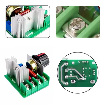 

AC 220V 2000W SCR Dimming Voltage Regulator, Dimmer, Motor Speed Controller, Thermostat, Electronic Voltage Regulator Module