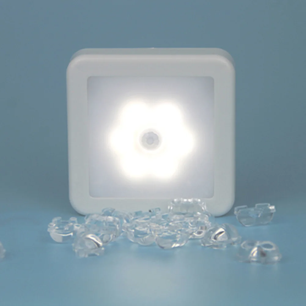 PIR датчик движения шкаф Smart Led Автоматическое включение/выключение на батарейках беспроводной лестницы ночник лампа квадратная спальня