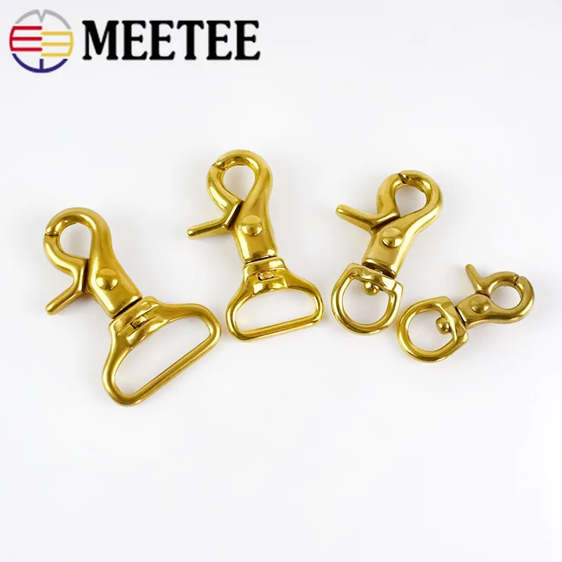

Meetee 1pc 10/11/20/25mm Metal Brass Hook Buckle Bag Clasps Lobster Swivel Trigger Clips Dog Snap Buckles DIY Accessories AP528