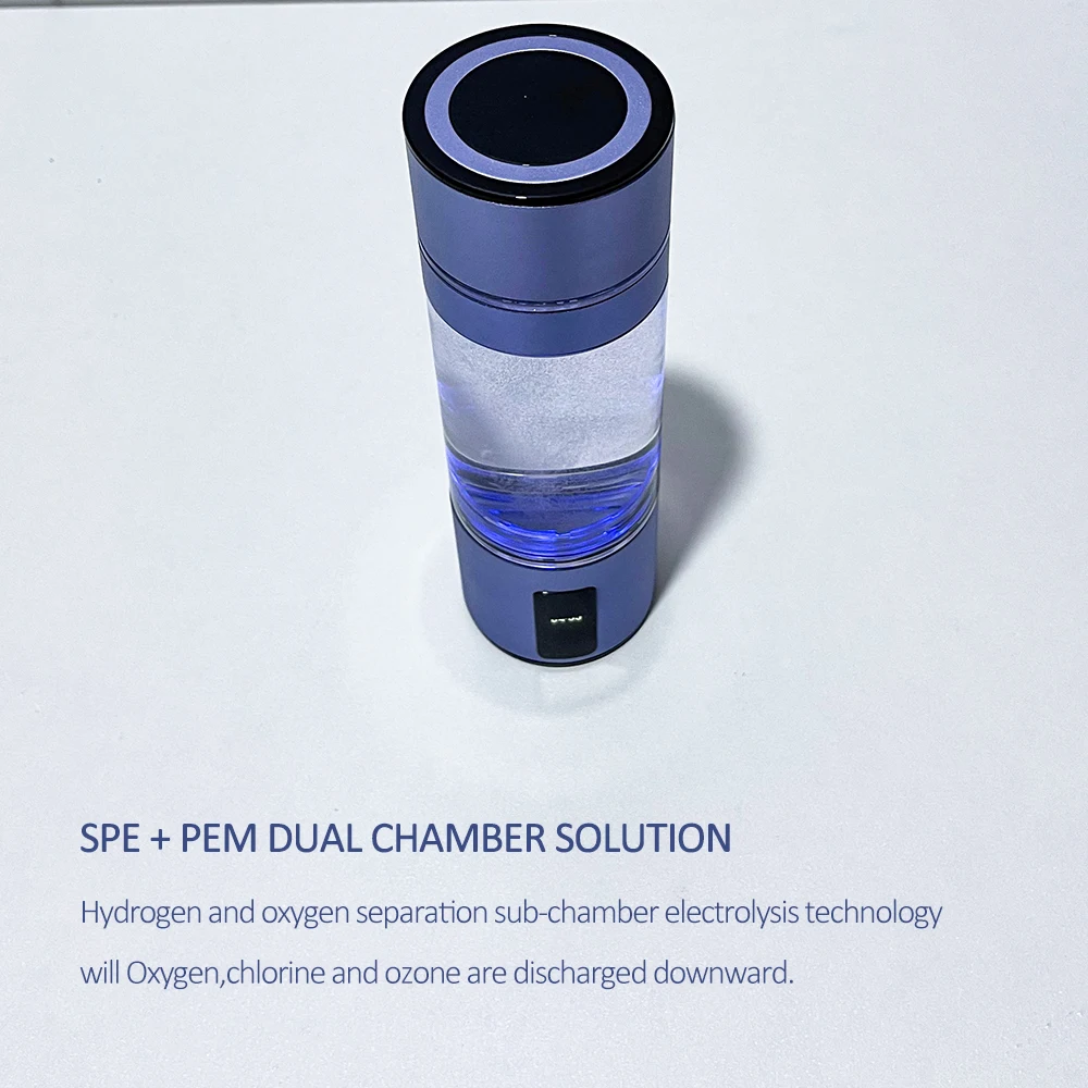 BlueVida New High Max 4500ppb Hydrogen Water Generator Bottle DuPont SPE/PEM Overpressure Tech Display Time/Power + H2 Inhale Ki