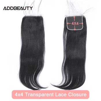 

Straight 4x4 5x5 HD Transparent Lace Closure Brazilian Raw Virgin Human Hair 13x4 Lace Front Natural Color Pre-Plucked Hairline