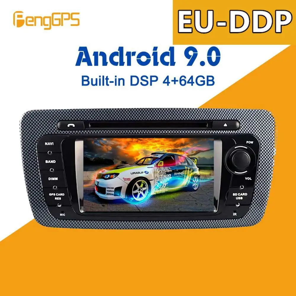 Android 9 0 встроенный DSP Восьмиядерный 4 Гб + 64 Ibiza автомобильный DVD для Seat IPS 7 дюймов