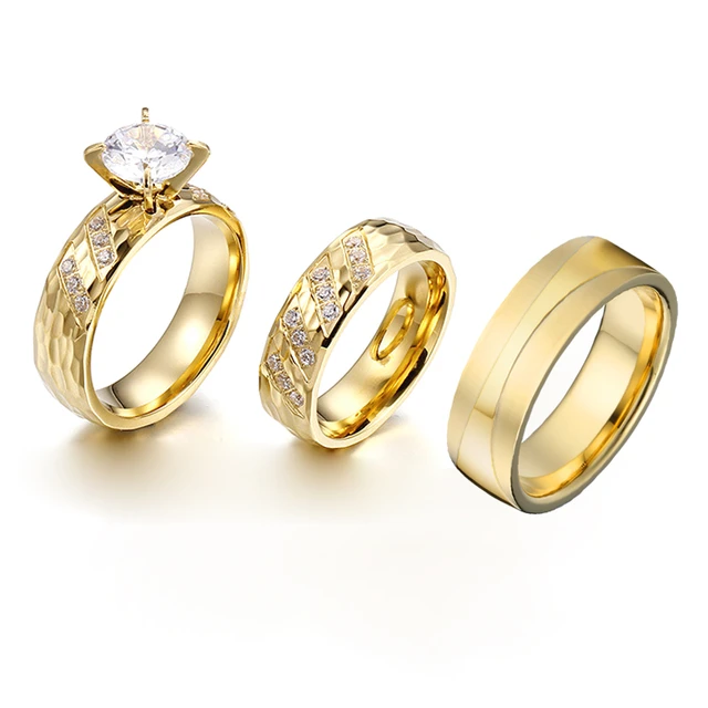 alianzas de boda anillos matrimonio Conjunto de anillos de compromiso de boda para hombre