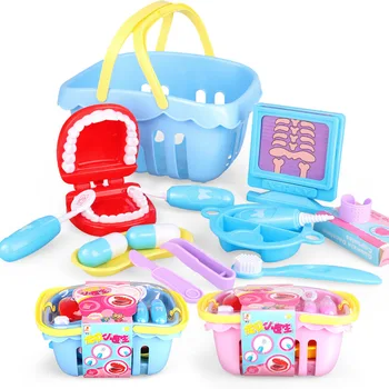 

Children's simulation dentist medical tool basket set 532D boy and girl play house doctor toy