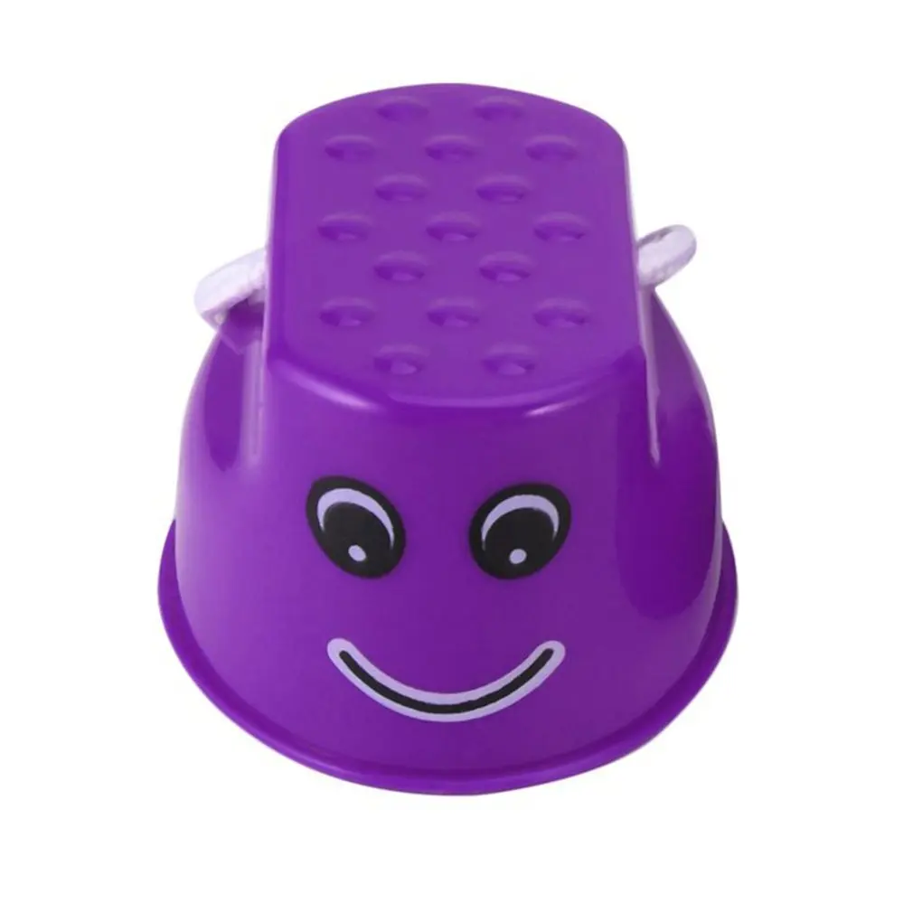 Purple OCDAY 1 пара забавные пластиковые ходьба Stilt Jump для детей Дети на открытом воздухе развлечение смех лицо шаблон спортивный баланс тренировочная игрушка лучший подарок - Цвет: Purple