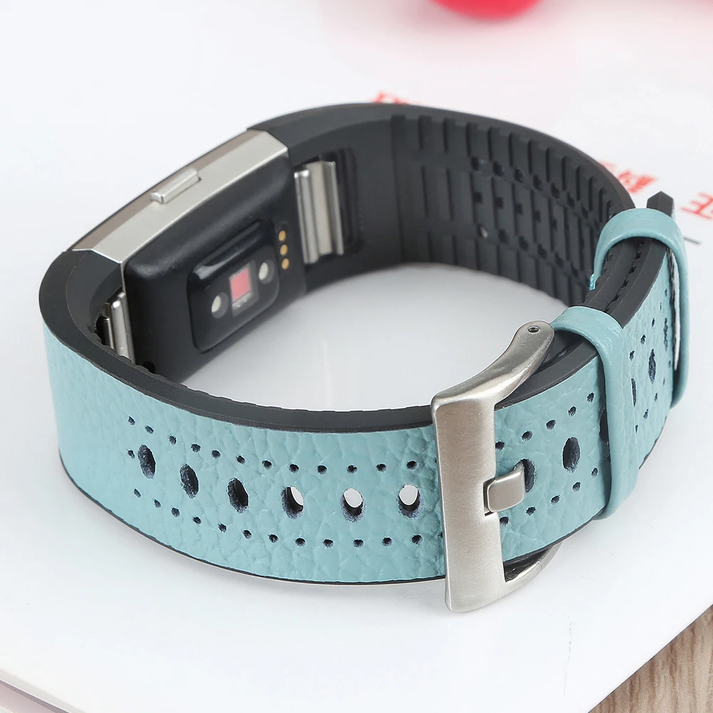 Браслет из натуральной кожи для FitBit Charge 2 Смарт-часы аксессуары ремень Замена для FitBit Charge 2 Смарт ремешок для наручных часов