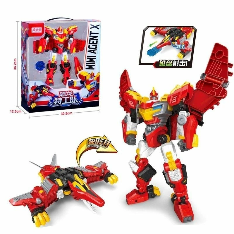 

2021 New MiniForce Transformation Updated Version Action Figure Toys Agent Toys X Volt Semey Air Force Toys For Boys Gifts Red