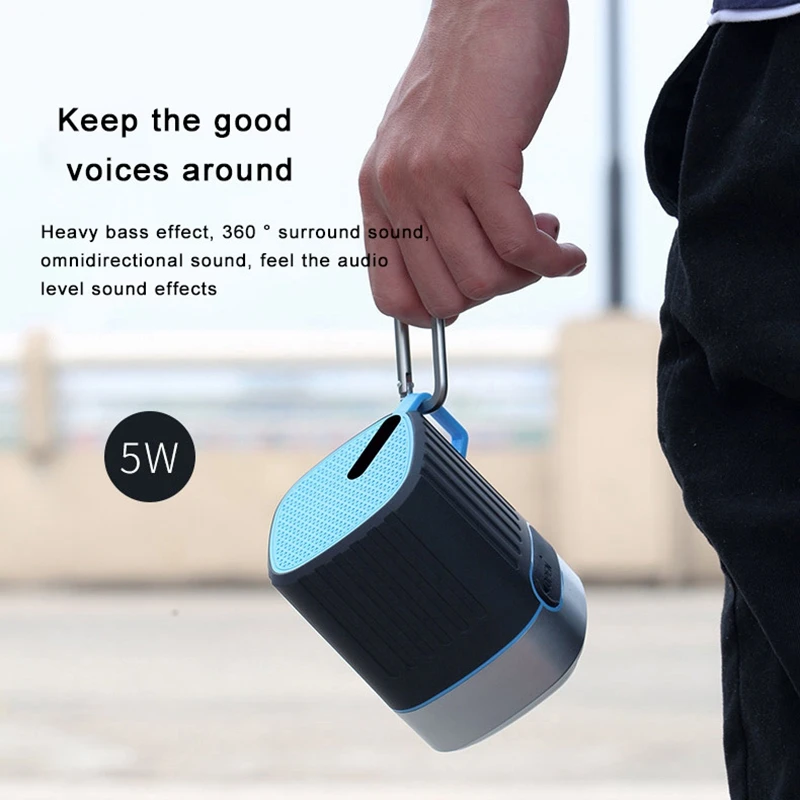 Светодиодное освещение водонепроницаемый Bluetooth динамик Портативный Спорт на открытом воздухе динамик s 3D объемный стерео шокирующий тяжелый бас с fm-радио