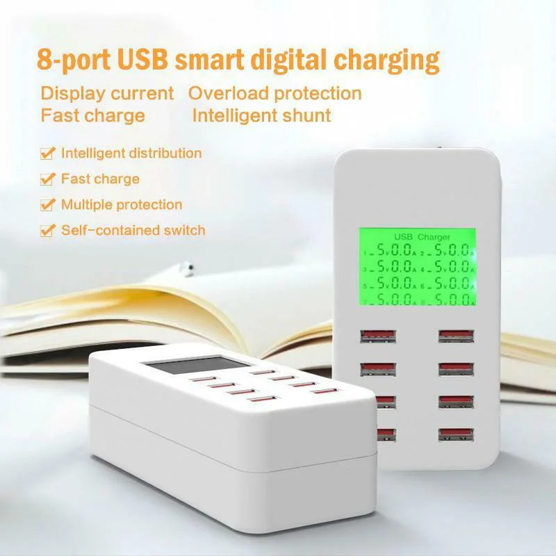 USB Настольная зарядная станция 8 портов быстрое зарядное устройство разъем для Универсальные Устройства SGA998