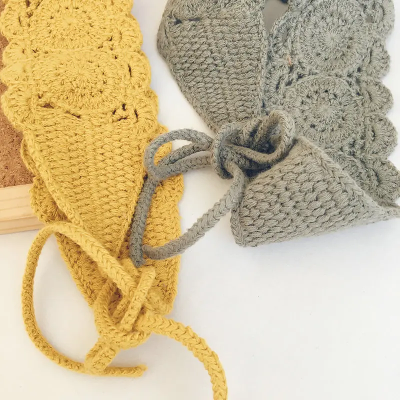 한국 스타일 어린이 니트 머리띠, 할로우 아웃  소녀, 캔디 컬러 헤어 밴드, 어린이 의류 액세서리, 매치 헤드웨어