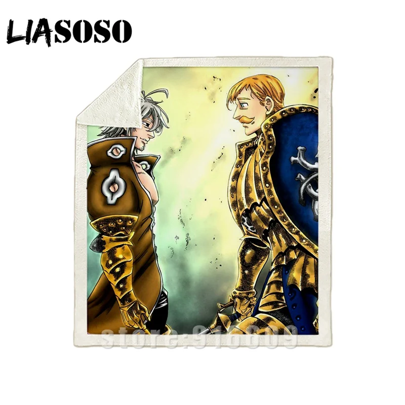 Диван-кровать с узором, офисное одеяло Nanatsu No Taizai The Seven Deadly Sins, одеяло-покрывало для мальчиков и девочек, Походное одеяло - Цвет: 12