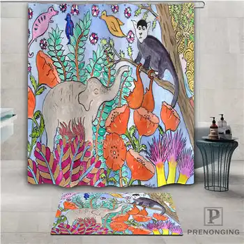 

Custom Elephants (1) Waterproof Shower Curtain Doormat Home Bath Bathroom Polyester Fabric Multi Sizes#2019-01-12-303