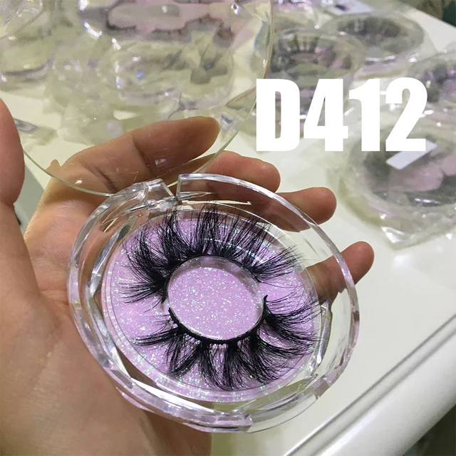 BossGirl Lashes False Eyelashes Natural Long 22mm 20mm 3D 5D Real Mink Handmade Lightweight Comfortable D414 D412 round