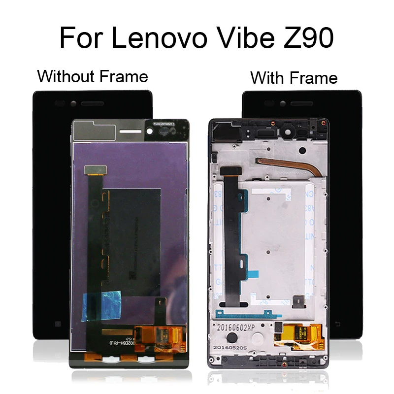 ЖК дисплей для Lenovo Vibe Shot Z90 сенсорный экран с дигитайзером и рамкой Max сенсорным