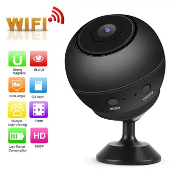 

HD 1080P Hot Spot Wifi Cam 150 Degree Fish Eye Wide Angle Mini Night Vision Aerial Photography Motion Camera DV Small Camcorder