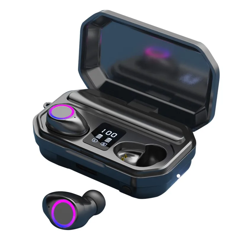 Wireless Headphones Touch Control Bluetooth 5 0 Earphones Earbuds TWS Sport Headset Noise Cancel LED Display Waterproof 3500mAh