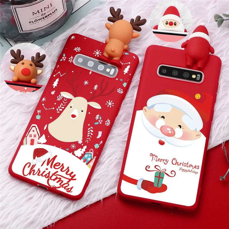 

Merry Christmas Phone Case For Samsung Galaxy Note 8 9 10 Pro Plus S8 S9 S10 Plus S6 S7 Edge J3 J4 J6 J7 J5 Plus Prime Soft Case
