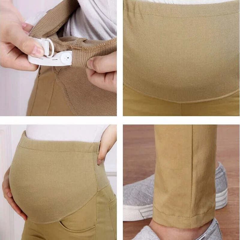 Maternity Abdominal Pants Woven Cotton Pencil Pants Leggings Spring Autumn Pregnant Women Trousers Hot Sales