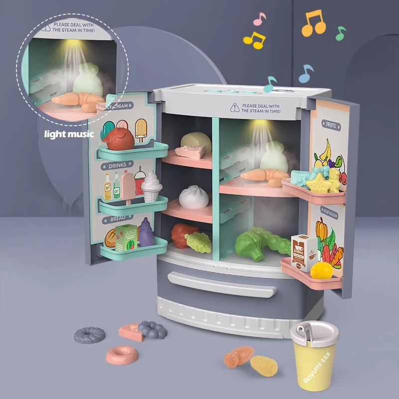 Montessori Method Educational Toys Refrigerator Washing Machine For Children Simulation Device Play House Kitchen Toy For Kids