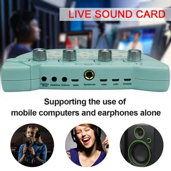 

For Live Streaming Sonido Card Voice Changer Sound Mixer Board With Multiple Sound Effects Audio Mixer Voice Changer Sound Card