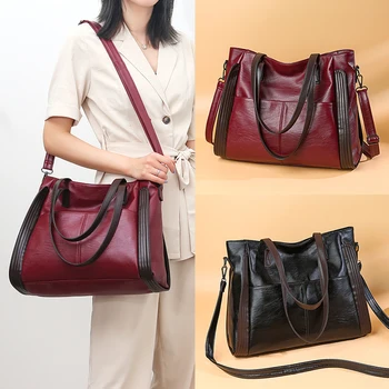 

Bags for Women 2020 High Quality Casual Tote Women Famous Brands PU Leather Ladies HandBags Luxury Shoulder Bags Women Bags