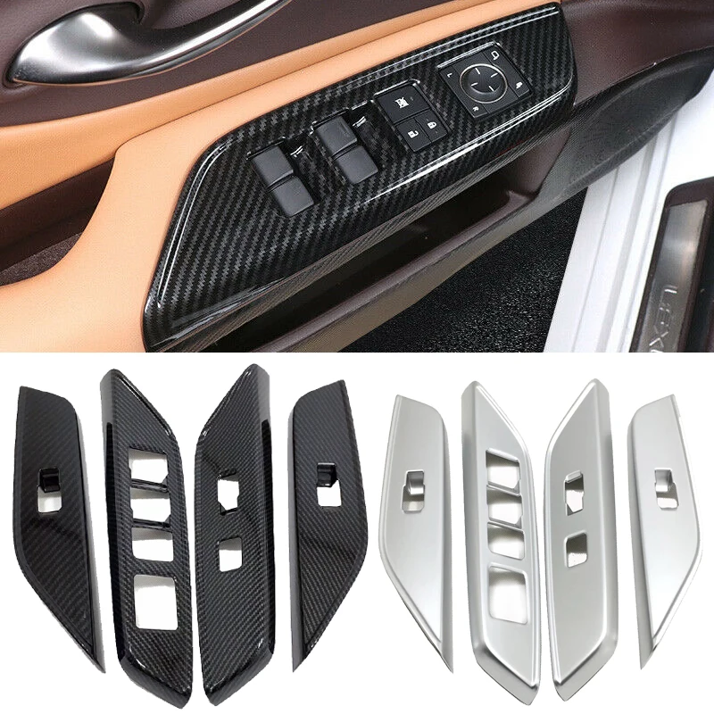 

4 шт., панель переключателя для Lexus ES250 300h 350 2019-2022 из углеродного волокна и АБС-пластика