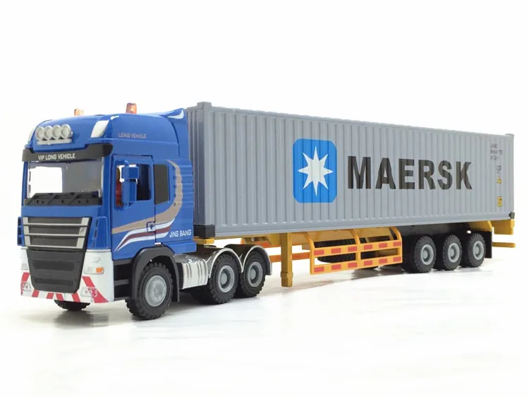 Подарочная коробка jing bang Maersk полуприцеп контейнеровоз сплав Грузовой автомобиль модель 1: 50 игрушка