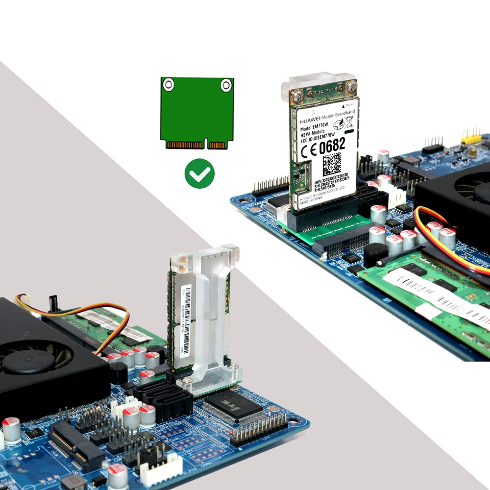 BTBcoin добавить на карту мини PCI-E к Мини PCI Express адаптер mSATA к SSD mSATA Riser Card для 3g 4G WWAN LTE gps модуль mSATA SSD