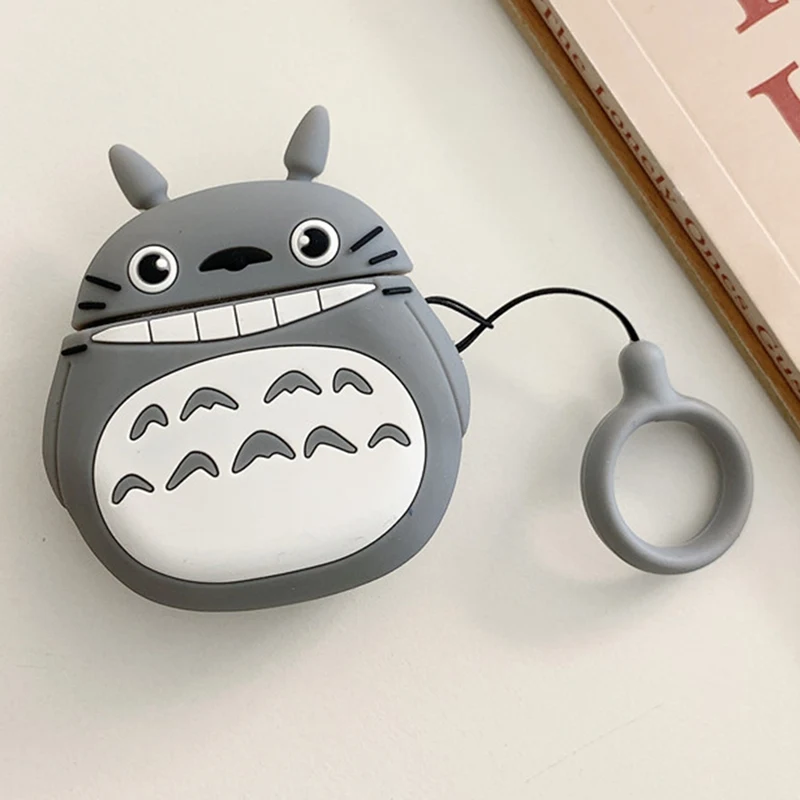 Чехол для беспроводных Bluetooth наушников Totoro силиконовый чехол Apple Airpods защитный s